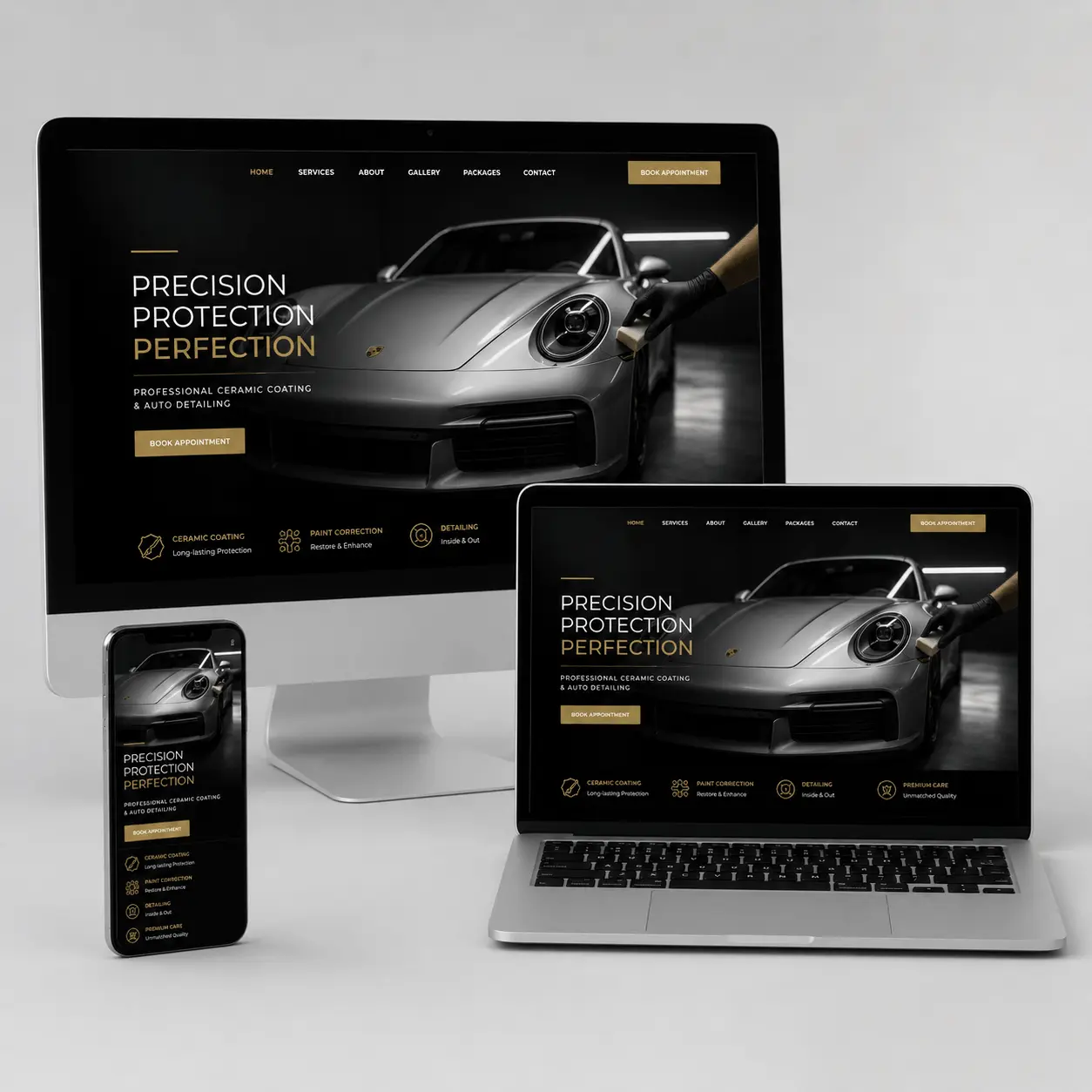 auto detailing website design