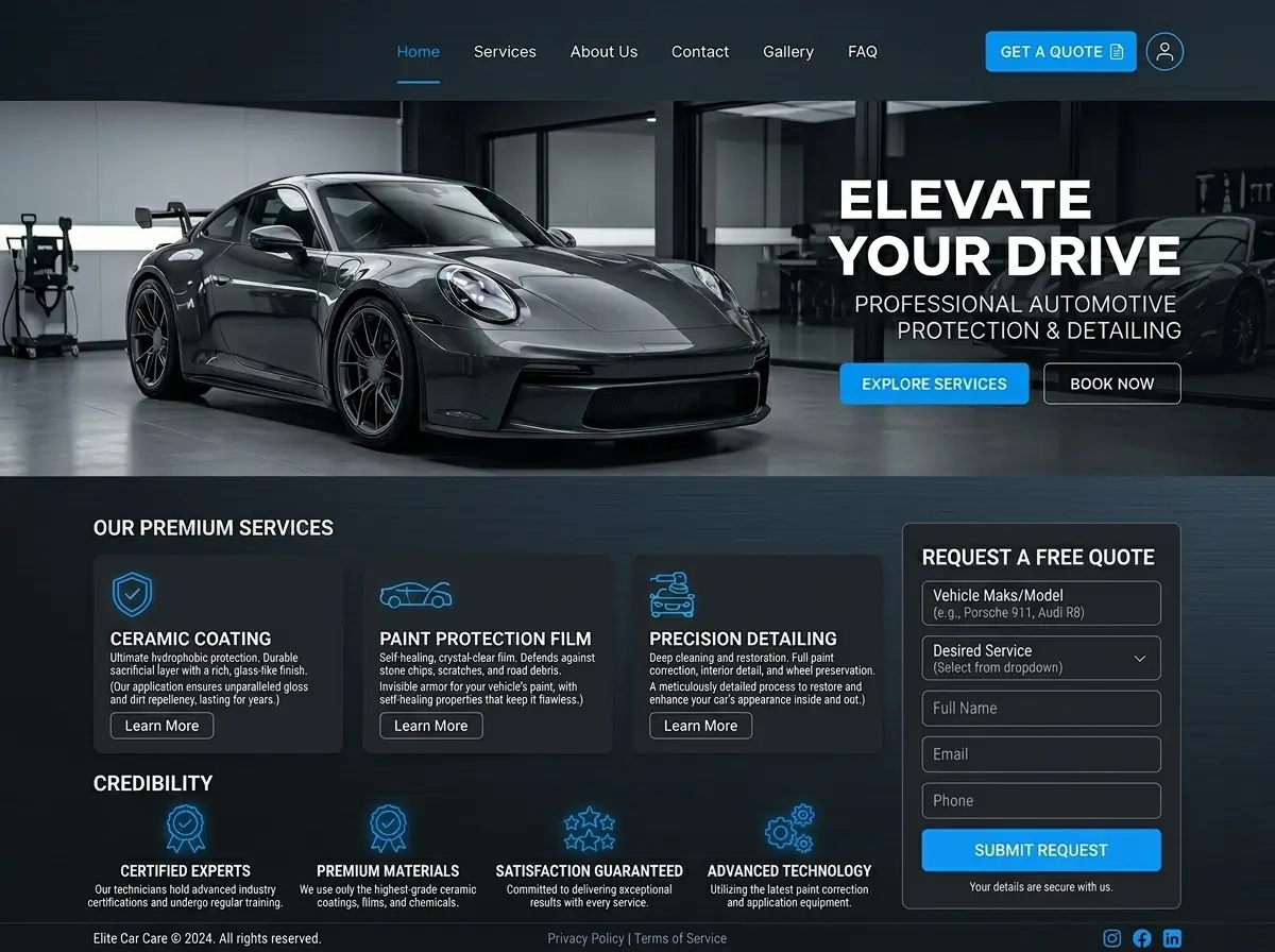 Conversion website example